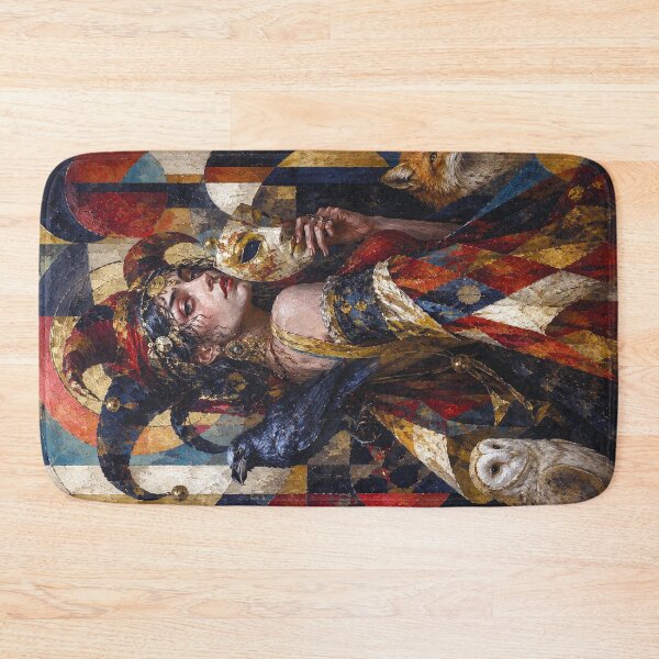 Item preview, The Female Trickster: a cubist painting. designed and sold by GalleryKauffeld.