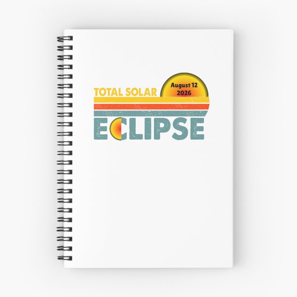Item preview, 2026 August 12 Total Solar Eclipse – Retro Sun and Moon Design designed and sold by EmeraldeaArt.