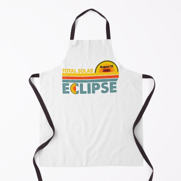 Item preview, 2026 August 12 Total Solar Eclipse – Retro Sun and Moon Design designed and sold by EmeraldeaArt.