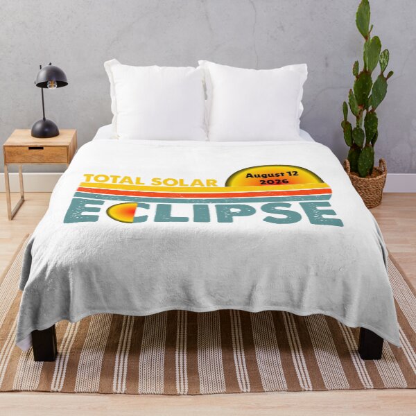 Item preview, 2026 August 12 Total Solar Eclipse – Retro Sun and Moon Design designed and sold by EmeraldeaArt.