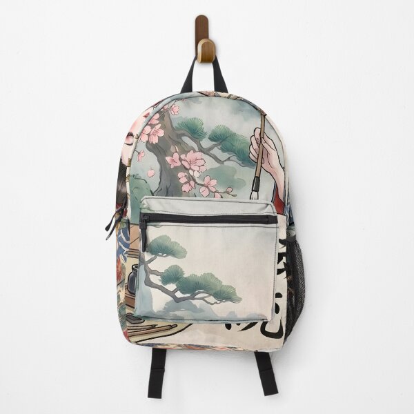 Item preview, Japanese Calligraphy Artist Instructs Student in Tradition designed and sold by StyleArtStudio.