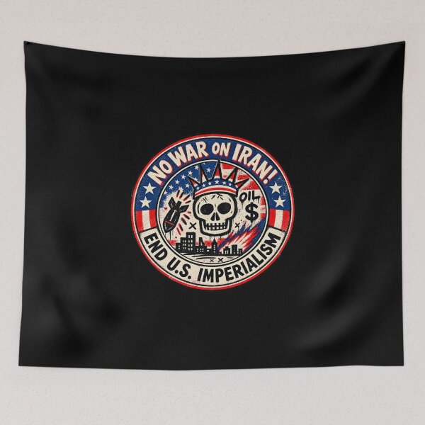 Item preview, No War on Iran! End U.S. Imperialism (American Version) designed and sold by DIRTYDUNNZ.