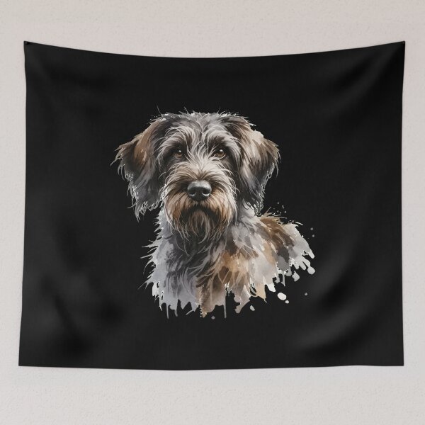Item preview, Watercolor Wirehaired Pointing Griffon Dog Art designed and sold by OlyvieArt.