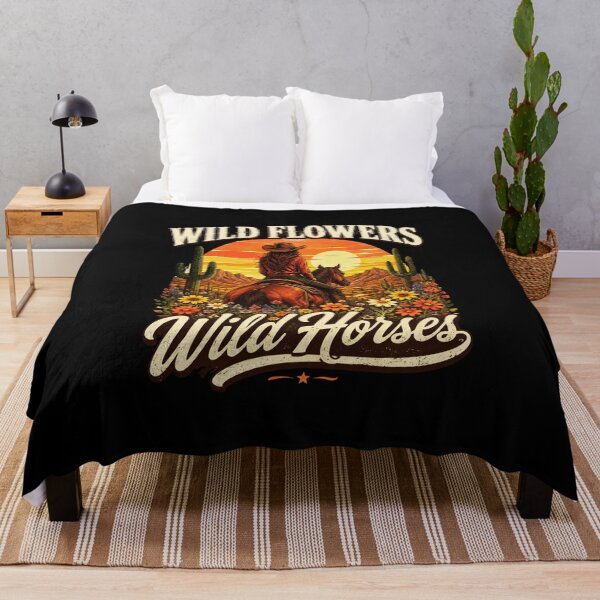 Item preview, Wildflowers Western Sunset Horse Rider Desert Art designed and sold by anapldv.