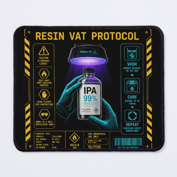 Item preview, Resin Vat Protocol Wash Cure Repeat SLA 3D Printing designed and sold by ThirdShiftLab.