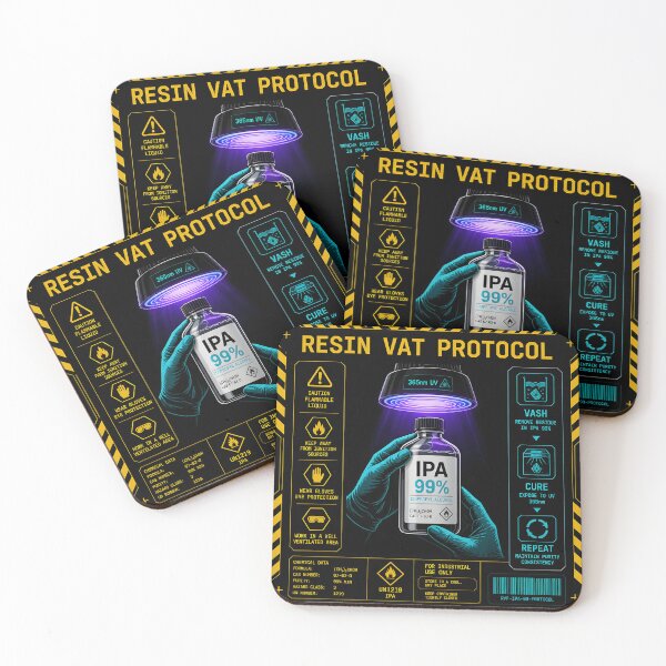 Item preview, Resin Vat Protocol Wash Cure Repeat SLA 3D Printing designed and sold by ThirdShiftLab.