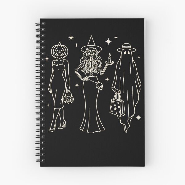 Item preview, Minimalist Halloween Line Art Spooky Cute Witch Ghost and Pumpkin Head designed and sold by ArcaneArtistry.