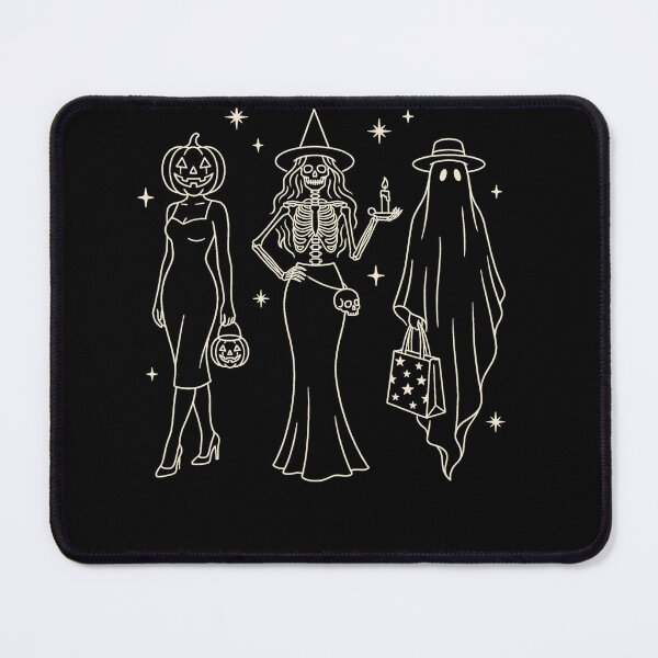 Item preview, Minimalist Halloween Line Art Spooky Cute Witch Ghost and Pumpkin Head designed and sold by ArcaneArtistry.