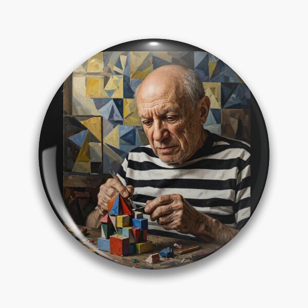 Item preview, Building Cubism - Old Master with Colorful Blocks designed and sold by Surviving Monday Club.