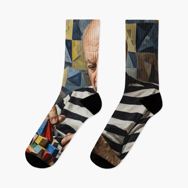 Item preview, Building Cubism - Old Master with Colorful Blocks designed and sold by Surviving Monday Club.