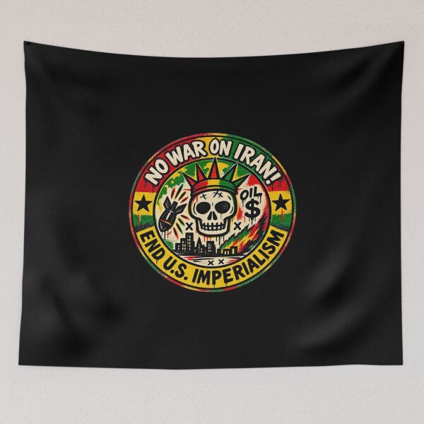 Item preview, No War on Iran! End U.S. Imperialism (Rasta Version) designed and sold by DIRTYDUNNZ.