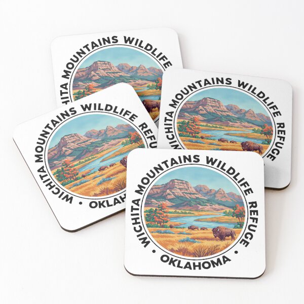 Item preview, Wichita Mountains Wildlife Refuge Oklahoma - Scenic Nature Travel Poster USA designed and sold by inkNext.
