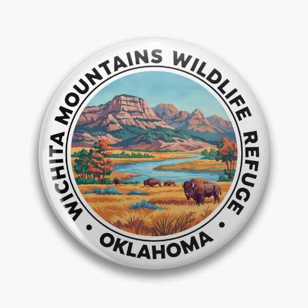 Item preview, Wichita Mountains Wildlife Refuge Oklahoma - Scenic Nature Travel Poster USA designed and sold by inkNext.
