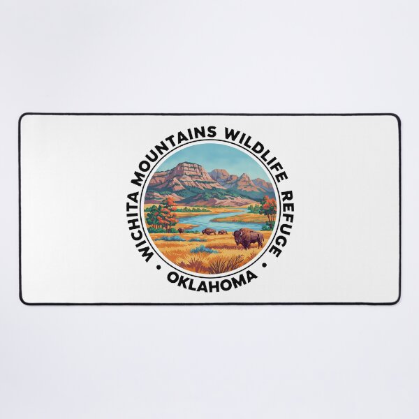 Item preview, Wichita Mountains Wildlife Refuge Oklahoma - Scenic Nature Travel Poster USA designed and sold by inkNext.