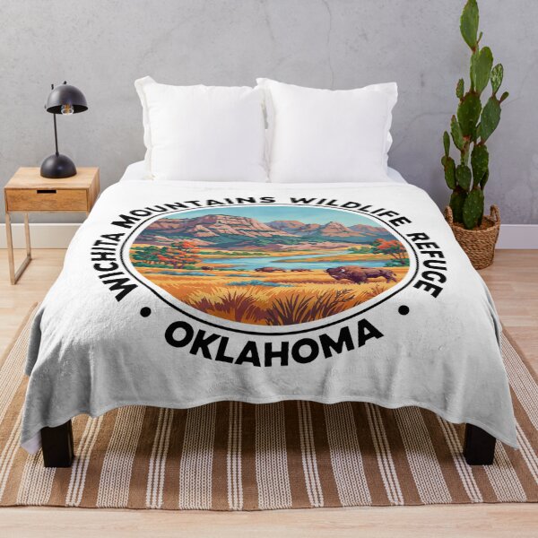 Item preview, Wichita Mountains Wildlife Refuge Oklahoma - Scenic Nature Travel Poster USA designed and sold by inkNext.