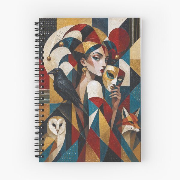 Item preview, The Female Trickster: a cubist painting. designed and sold by GalleryKauffeld.