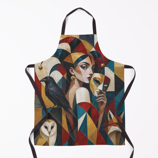 Item preview, The Female Trickster: a cubist painting. designed and sold by GalleryKauffeld.