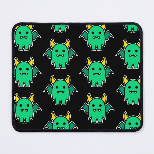 Item preview, Cute Green Monster with Horns and Wings Cartoon designed and sold by AhmedZouita.