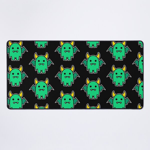 Item preview, Cute Green Monster with Horns and Wings Cartoon designed and sold by AhmedZouita.
