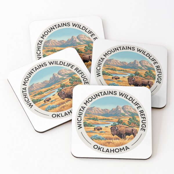 Item preview, Wichita Mountains Wildlife Refuge Oklahoma - Scenic Nature Travel Poster USA designed and sold by inkNext.