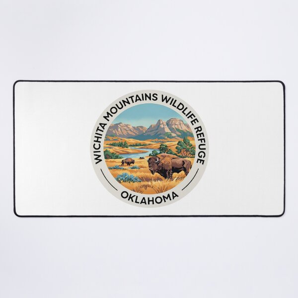 Item preview, Wichita Mountains Wildlife Refuge Oklahoma - Scenic Nature Travel Poster USA designed and sold by inkNext.