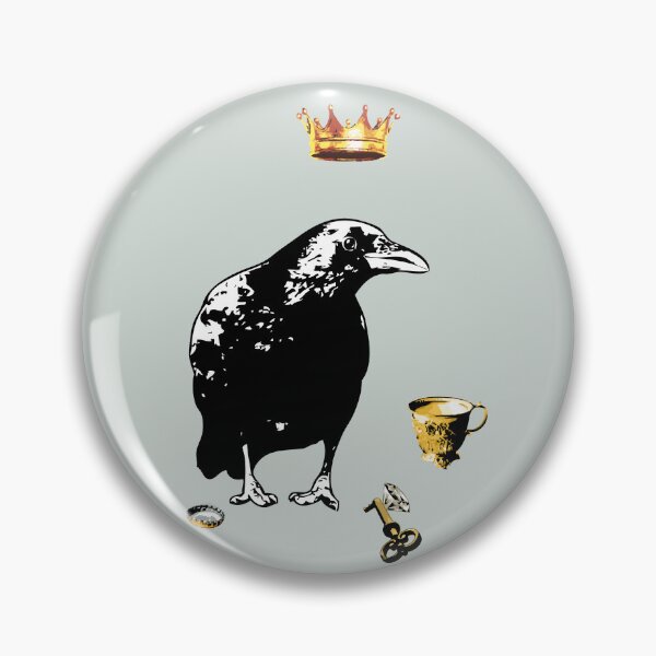 Item preview, Mr. Raven - Black and White Raven & His Treasures designed and sold by LittleMissTyne.