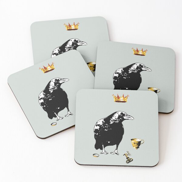 Item preview, Mr. Raven - Black and White Raven & His Treasures designed and sold by LittleMissTyne.
