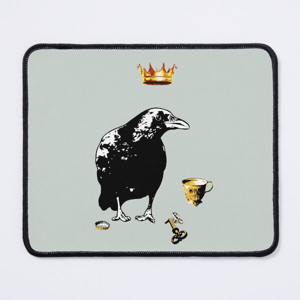 Item preview, Mr. Raven - Black and White Raven & His Treasures designed and sold by LittleMissTyne.