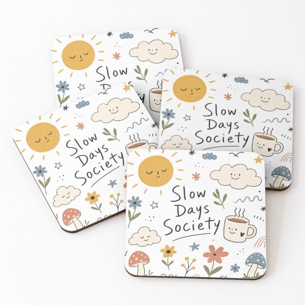 Item preview, Slow Days Society | Cozy Lifestyle Minimalist Typography T-Shirt designed and sold by rushaib.