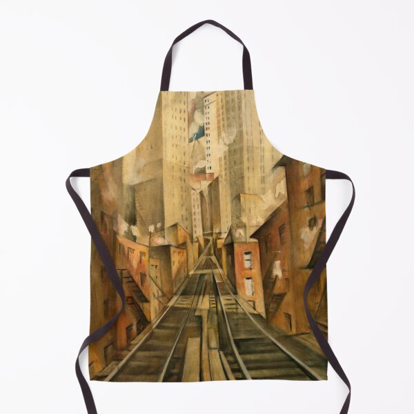 Item preview, New York station, Manhattan railroad and skyline cityscape painting by Christopher Nevinson designed and sold by Jéanpaul Ferro.