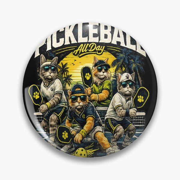 Item preview, Pickleball All Day – Vintage Cat Players designed and sold by StudioAyinla.