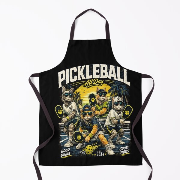 Item preview, Pickleball All Day – Vintage Cat Players designed and sold by StudioAyinla.
