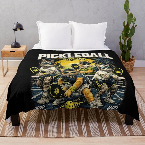 Item preview, Pickleball All Day – Vintage Cat Players designed and sold by StudioAyinla.