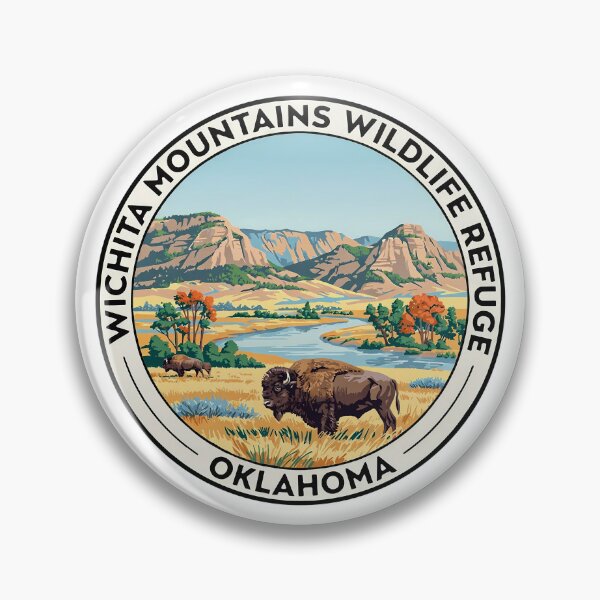 Item preview, Wichita Mountains Wildlife Refuge Oklahoma - Scenic Nature Travel Poster USA designed and sold by inkNext.