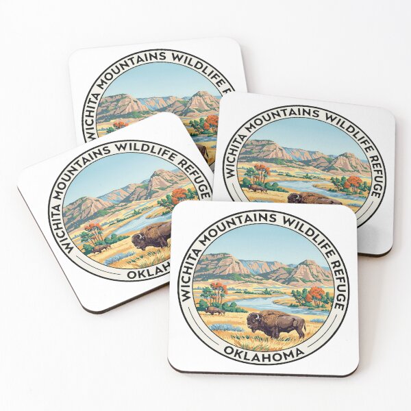 Item preview, Wichita Mountains Wildlife Refuge Oklahoma - Scenic Nature Travel Poster USA designed and sold by inkNext.