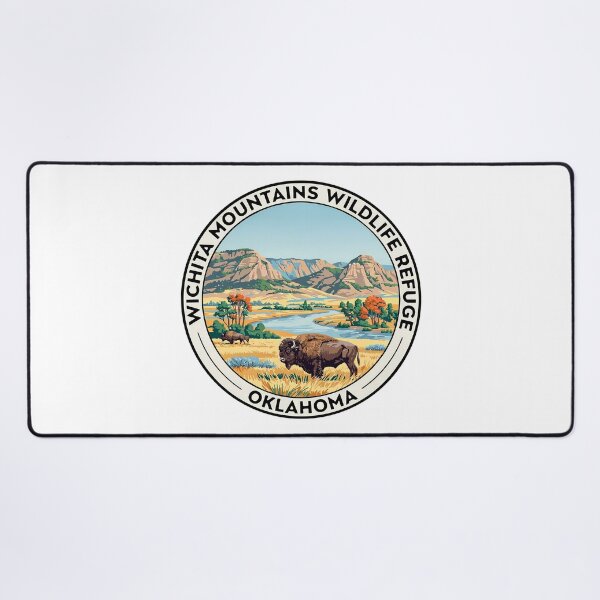Item preview, Wichita Mountains Wildlife Refuge Oklahoma - Scenic Nature Travel Poster USA designed and sold by inkNext.