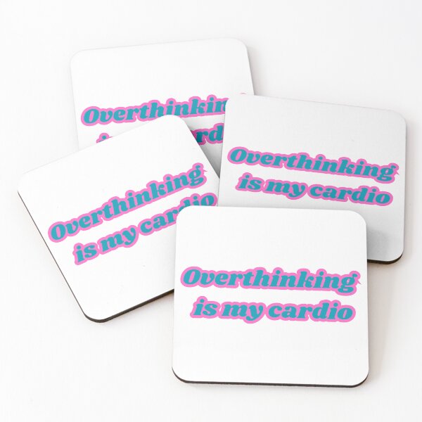 Item preview, Overthinking Is My Cardio - Funny Y2K Anxiety Quote designed and sold by NotYourClub.