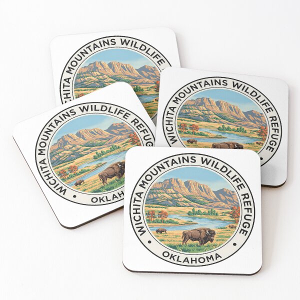 Item preview, Wichita Mountains Wildlife Refuge Oklahoma - Scenic Nature Travel Poster USA designed and sold by inkNext.