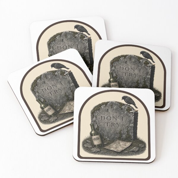 Item preview, Don't Try | Vintage Gothic Gravestone Illustration designed and sold by FadedFrequency.