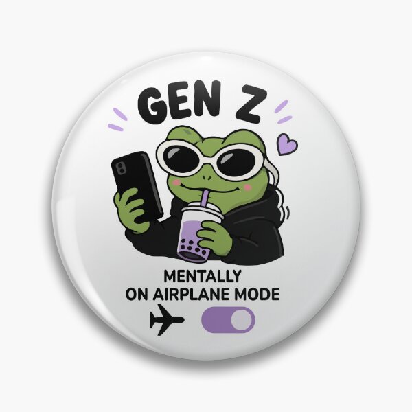 Item preview, Gen Z Frog With Boba Kawaii Funny Meme Aesthetic designed and sold by VectorForge Studio.