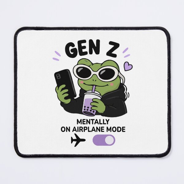 Item preview, Gen Z Frog With Boba Kawaii Funny Meme Aesthetic designed and sold by VectorForge Studio.