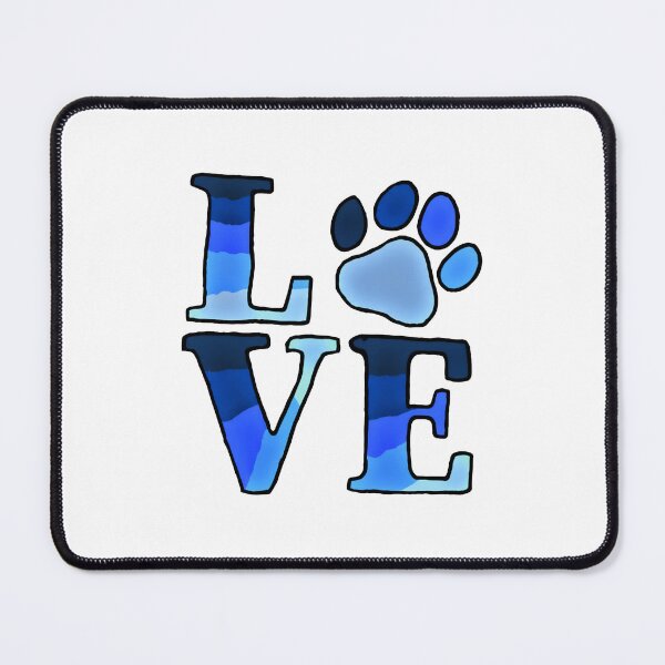 Item preview, Love Paw Print Blue Watercolor designed and sold by OlyvieArt.