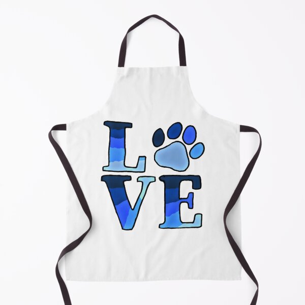 Item preview, Love Paw Print Blue Watercolor designed and sold by OlyvieArt.