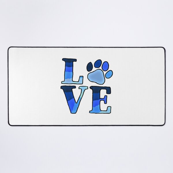 Item preview, Love Paw Print Blue Watercolor designed and sold by OlyvieArt.