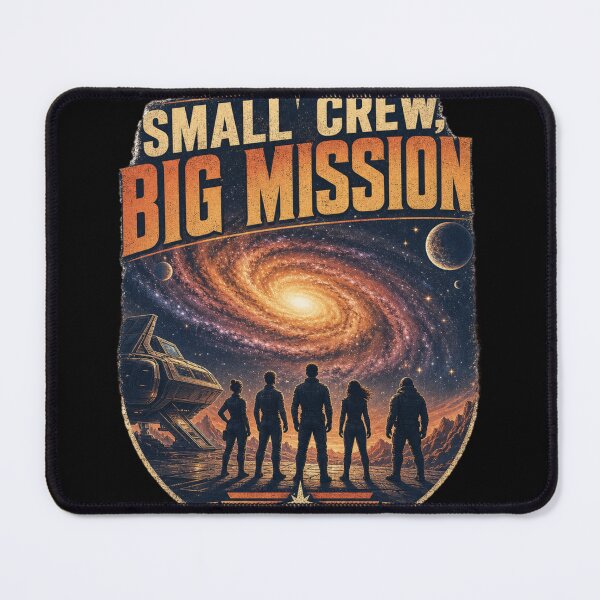 Item preview, Small Crew, Big Mission | Adventure & Team Spirit Typography T-Shirt designed and sold by rushaib.