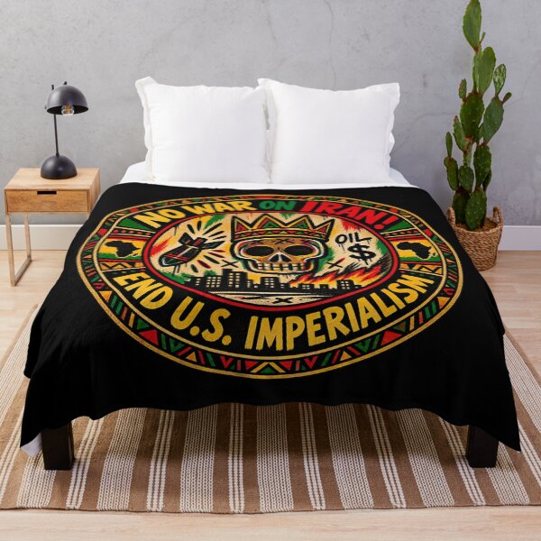 Item preview, No War on Iran! End U.S. Imperialism (Afrocentric Version) designed and sold by DIRTYDUNNZ.
