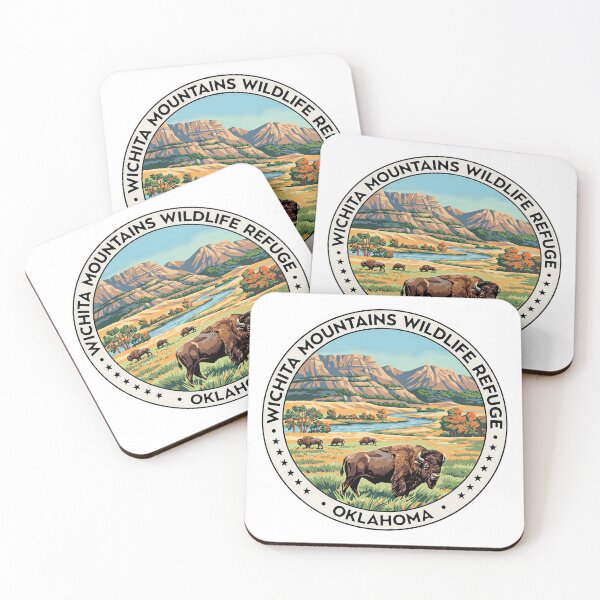 Item preview, Wichita Mountains Wildlife Refuge Oklahoma - Scenic Nature Travel Poster USA designed and sold by inkNext.
