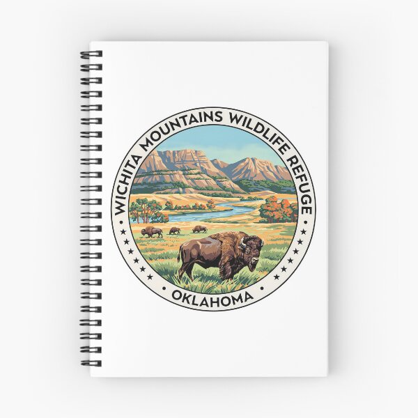 Item preview, Wichita Mountains Wildlife Refuge Oklahoma - Scenic Nature Travel Poster USA designed and sold by inkNext.