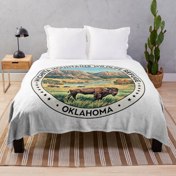 Item preview, Wichita Mountains Wildlife Refuge Oklahoma - Scenic Nature Travel Poster USA designed and sold by inkNext.