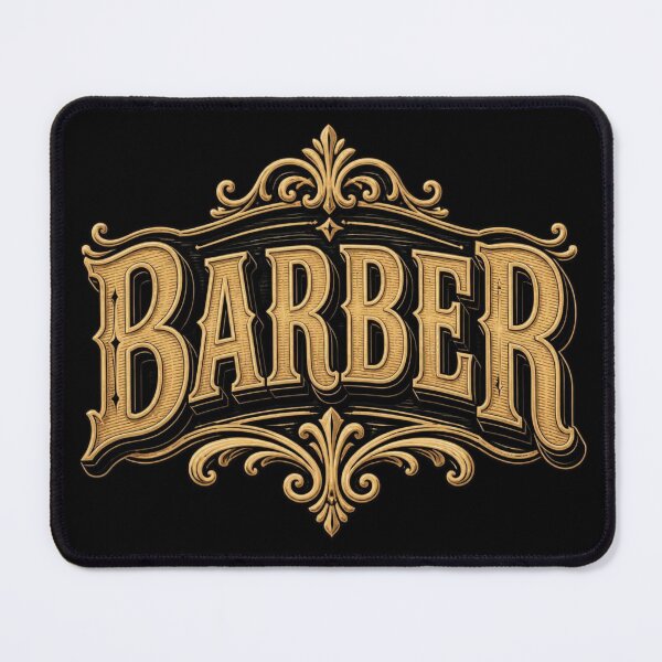 Item preview, Vintage Ornate Gold Barber Typography Sign designed and sold by Barber MD Culture.